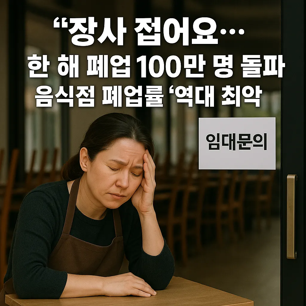 폐업을 고민하는 사장님의 모습 - 장사 접어요 한 해 폐업 100만 명 돌파
